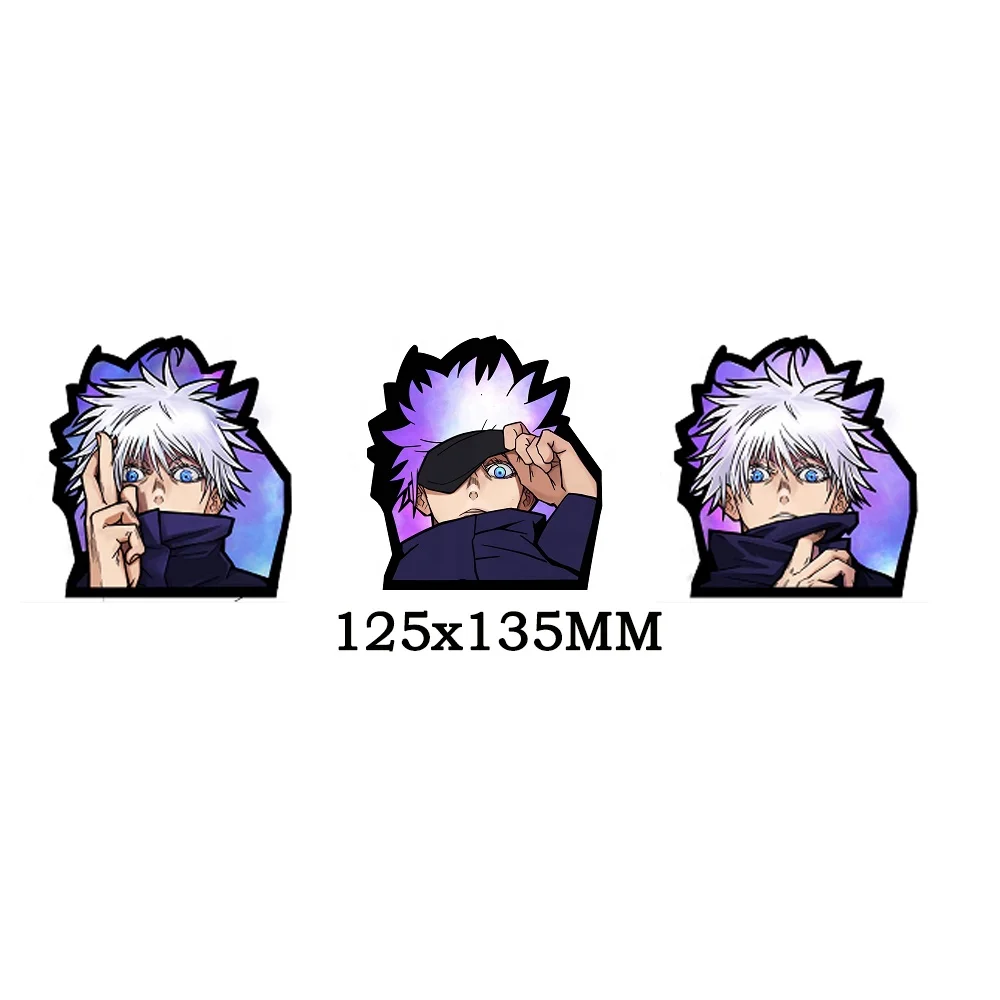 Newest Designs Rectangle Shape Anime Jujutsu Kaisened Motion Stickers Three Pictures Flip 3D Lenticular Sticker Car Home Decor