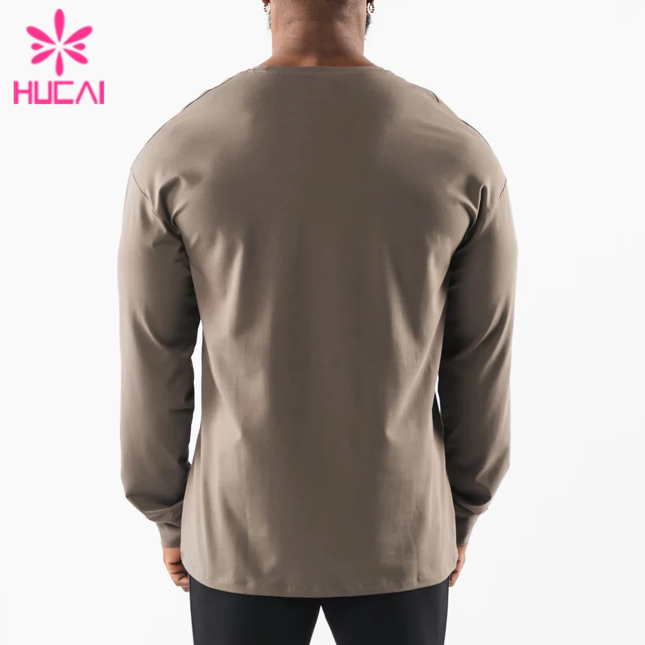 custom wholesale athletic training gym wear compression soft stretchy long sleeve shirt for men721_voghion.com