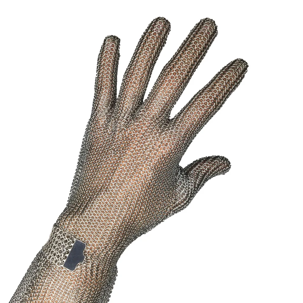 Hook Belt 8cm Long Cuff  304L Stainless Steel Mesh Butcher Slaughter Chain Mail Gloves