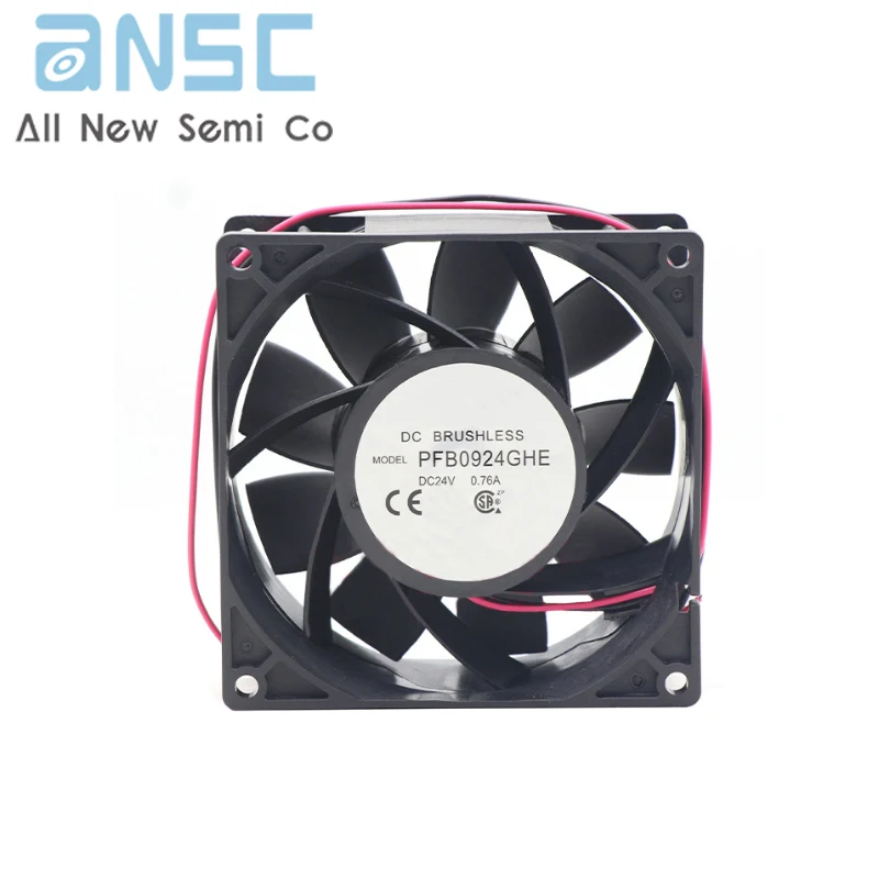 Original Axial flow fan  PFB0924GHE 24V 0.76A 6000RPM 60.5dB Industrial DC cooling fan