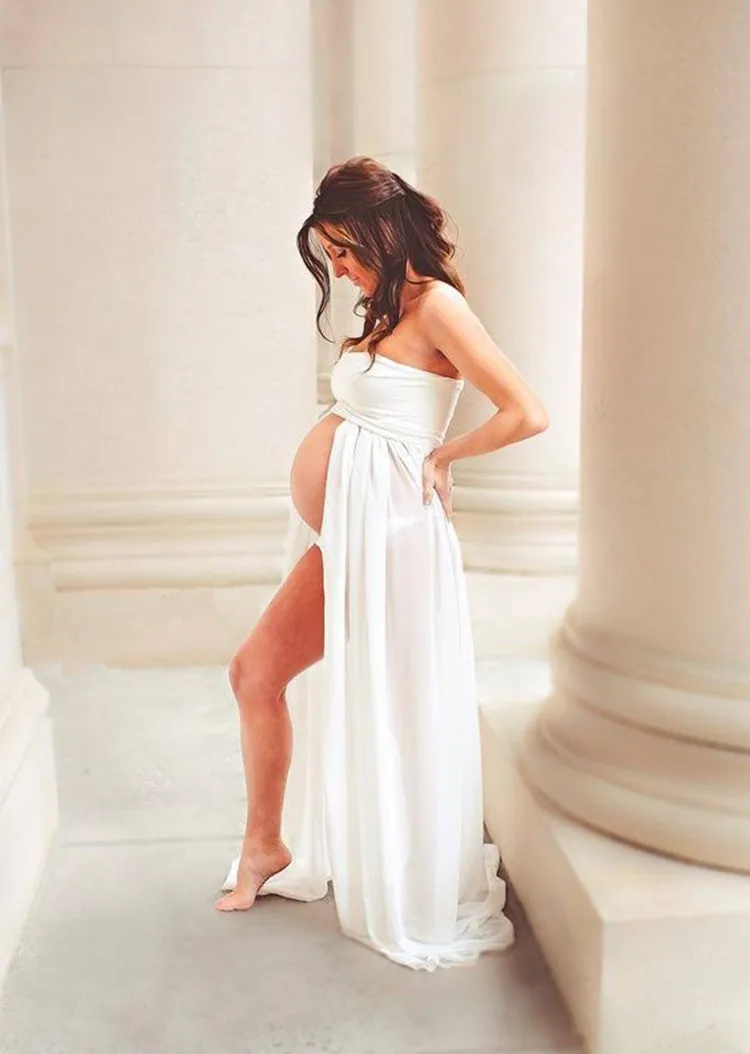 INTIFLOWER 8812 Maternity Dress Elegant Maxi for Photoshoot