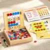 Caja de madera con diez rejillas