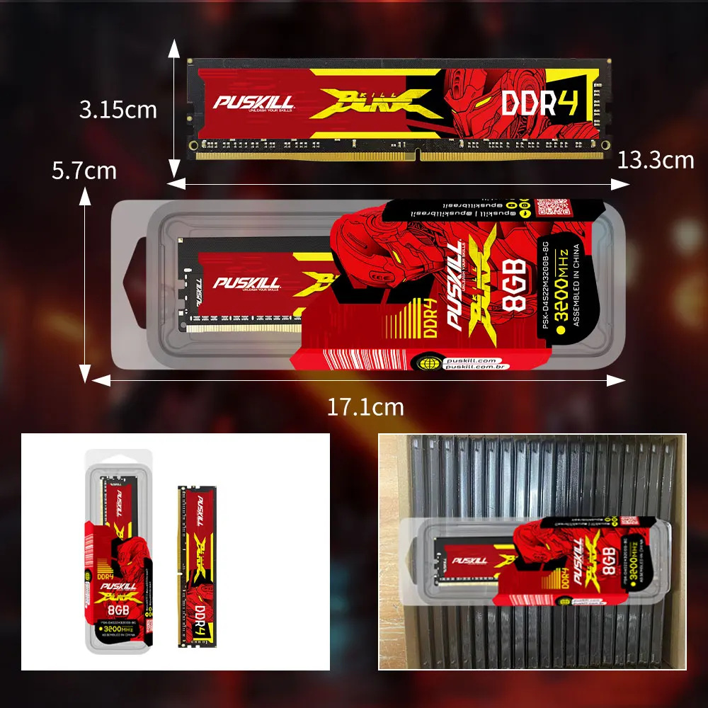 PUSKILL DDR4 RAM Memory - High Performance for Gaming