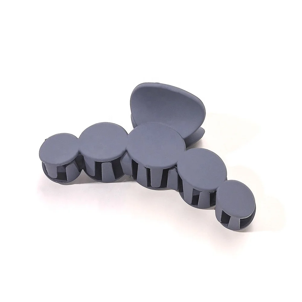 Simple Design Solid Color Plastic Hair Claw Korean Large Matte Hair Claw Clips for Woman Girls Thick Hair New Arrival