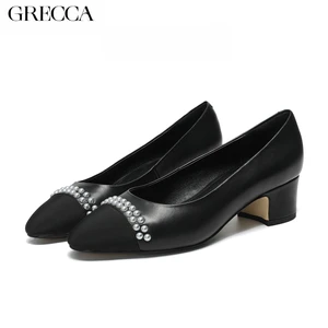 Women's Low-heeled Shoes, Lined with Leather, with a Shiny Toe Design. for Formal Occasions.support Customized