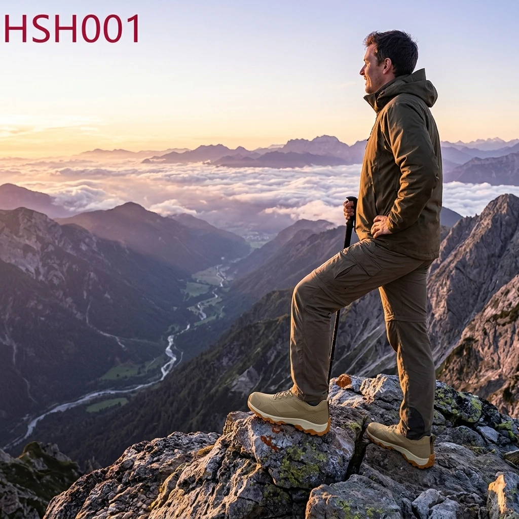 ZYF,Mountain Viewing Resisting Heavy Falls Hiking Boots for Steep Environments Peak Ascent Anti-shock Sole Trainer Shoes HSH001