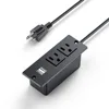 Black-2*AC Outlets+2*USB-A-US