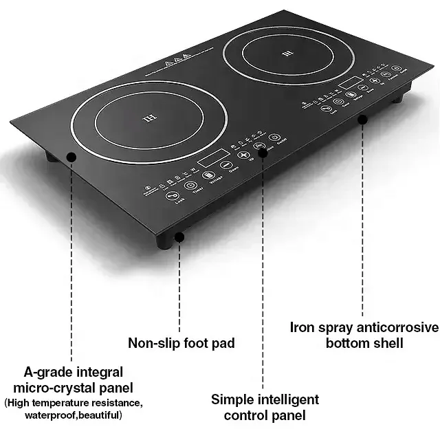 Hot Sale 2 Burners Electric Stove Induction Cooker 110V/220V Kitchen Restaurant Tabletop aperçu 5