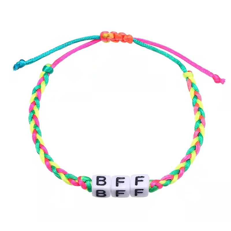 Initial Bracelet String Bracelet Couple Adjustable Macrame Bracelet For  Friends  eBay
