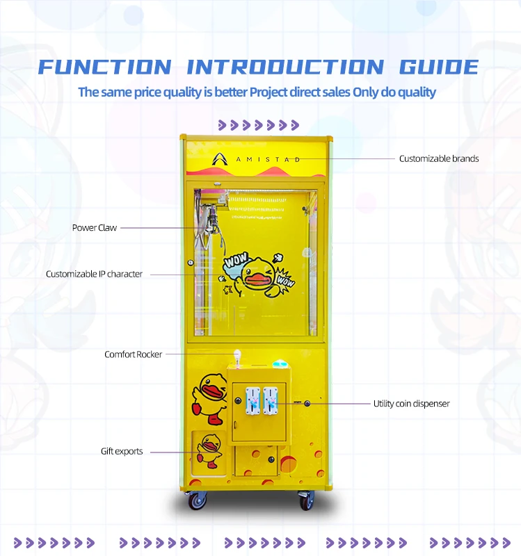 Amusement Park Indoor Games Toys Claw Crane Game Machine Vending Doll Machine