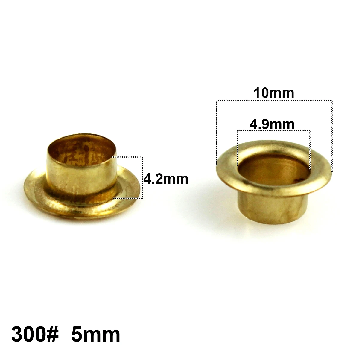 5mm Brass Eyelet With Washer Garment Leather Craft Repair Grommet Round