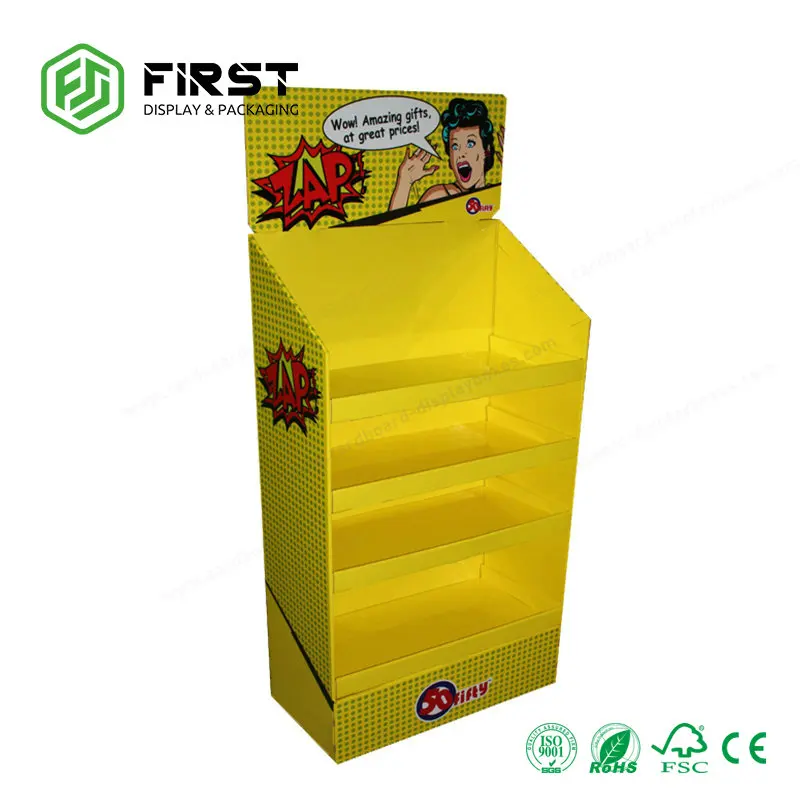 Custom Funko Pop Retail Promotion Foldable Cardboard Shelf Floor ...