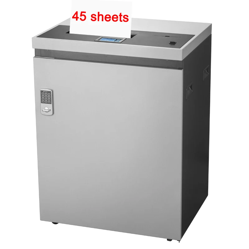 Cross Cut P-4 Document Shredder 24 Hours Non Stop Working 45 Sheets A3 Size Heavy Duty Paper Shredder Industrial