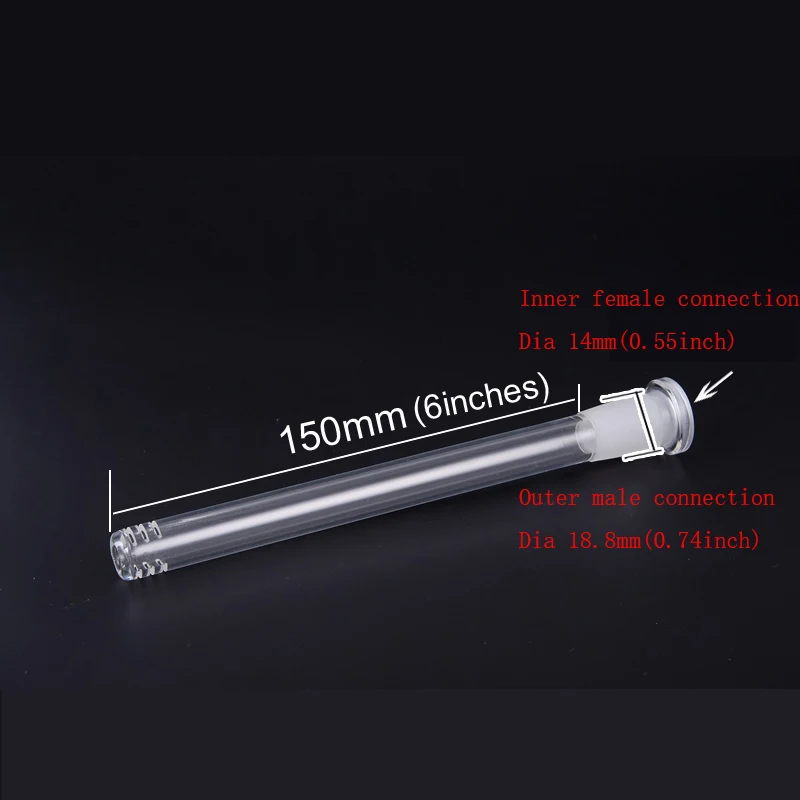 Wholesale Glass Hookah Down Stem Diffuser Shisha Accessories Chicha Narguile Parts for LED Art Glass Hookah