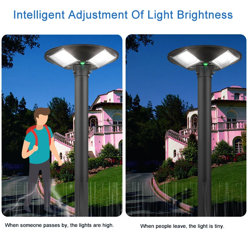 High Quality All In One Solar UFO Light 300w 500w 150-160LM/W High Power LED Chip