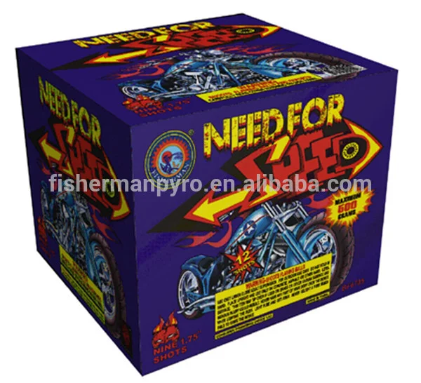 New product high quality NEED FOR SPEED 12 Shots 500 gram Consumer Cake Fireworks / 1.4g un0336 fireworks for wholesale