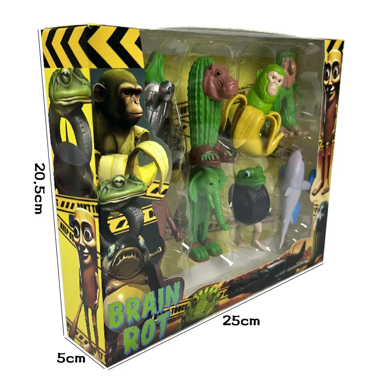 8 Brainrot Figuren Set - Italian Anime Sammlerfiguren 8,5x5 Cm