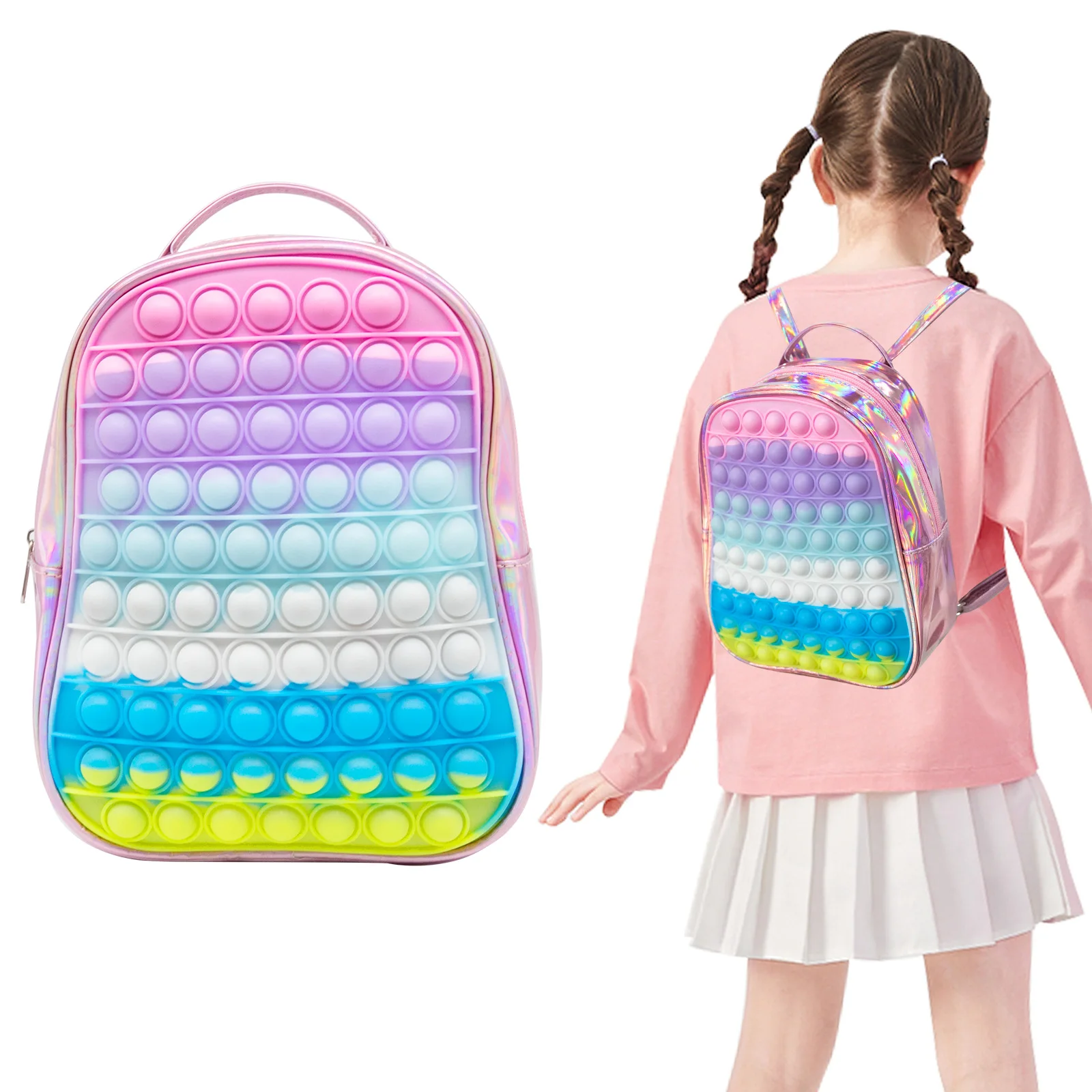 Bubble Pop School Backpack - Swirl
