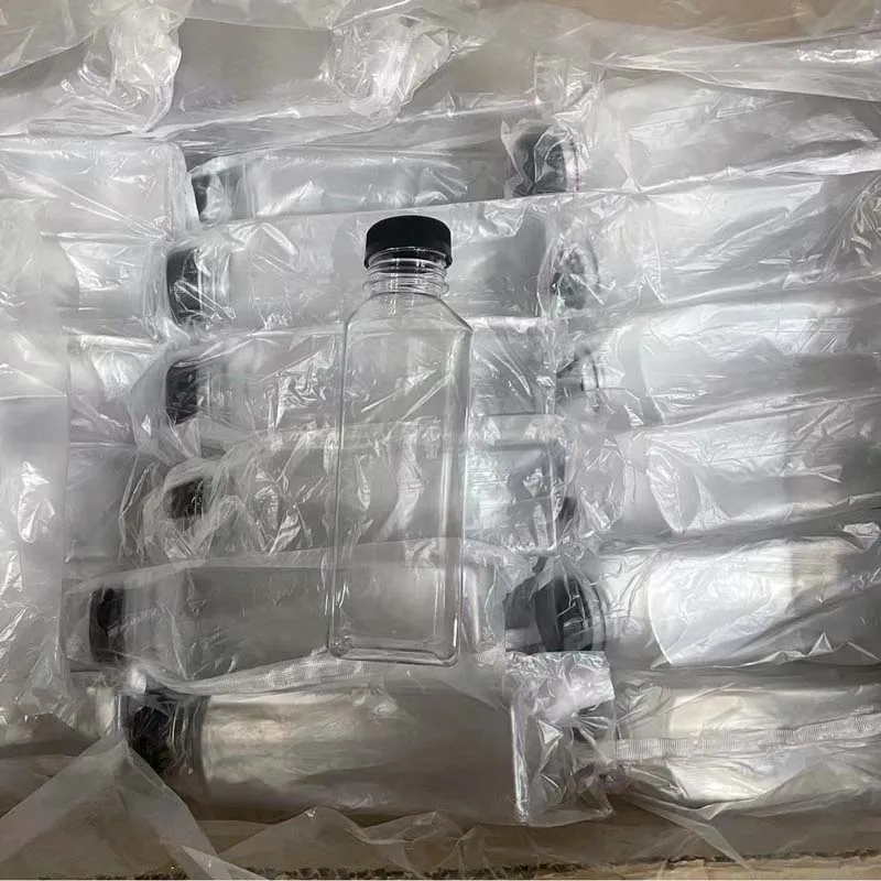 8oz 10oz 16oz Empty Reusable Juice Beverage Containers With Tamper Evident Lids Pet Clear Plastic Juice Bottles With Cap