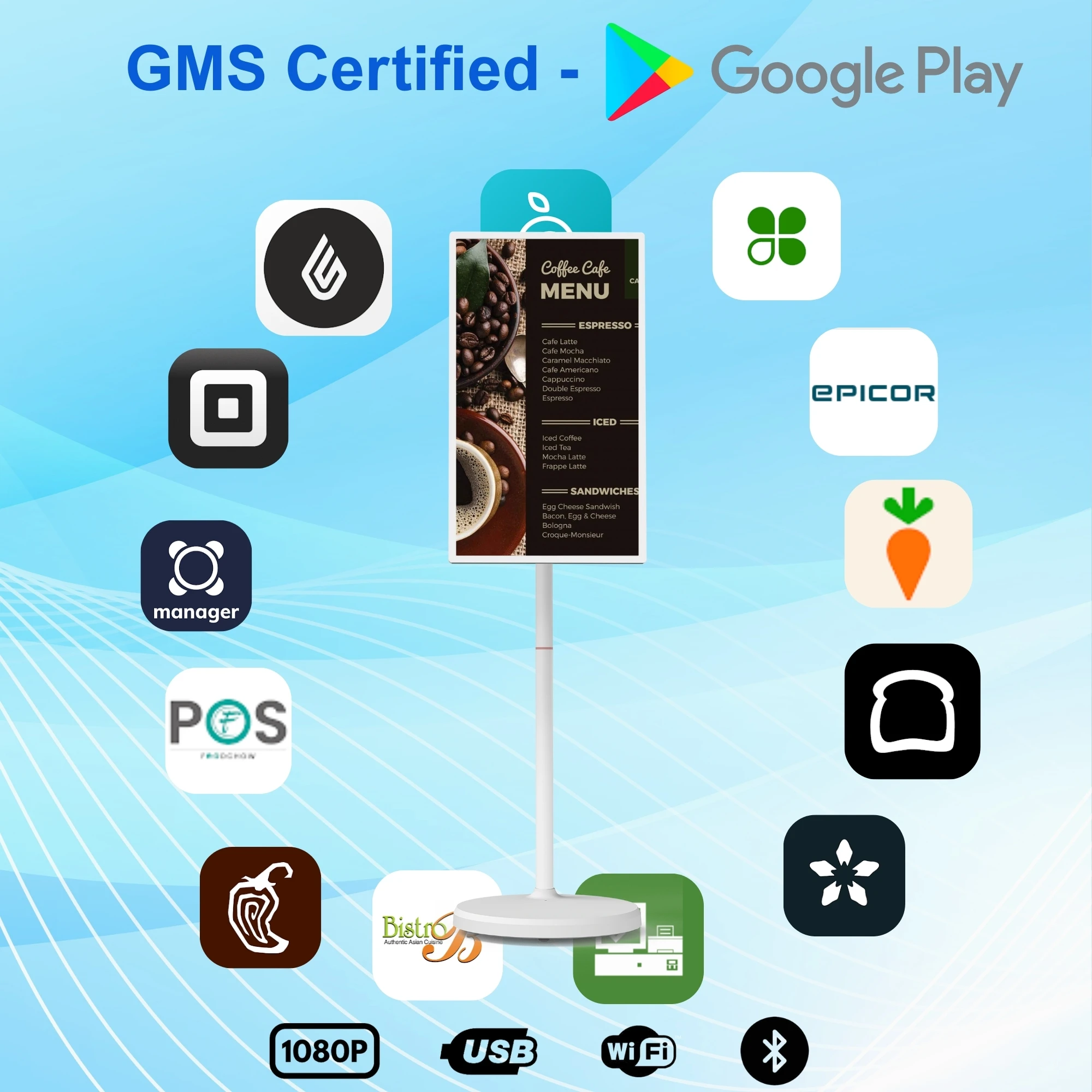 Android 13 スマート32インチFHDタッチモニター - 小売店舗向け