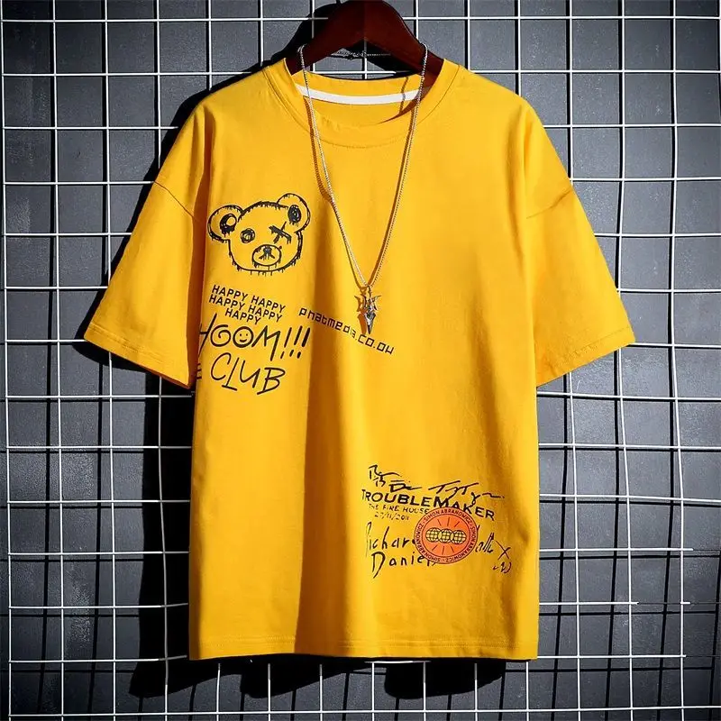 100% Cotton Summer Teen Boys Kids T Shirt Hip Pop Clothes