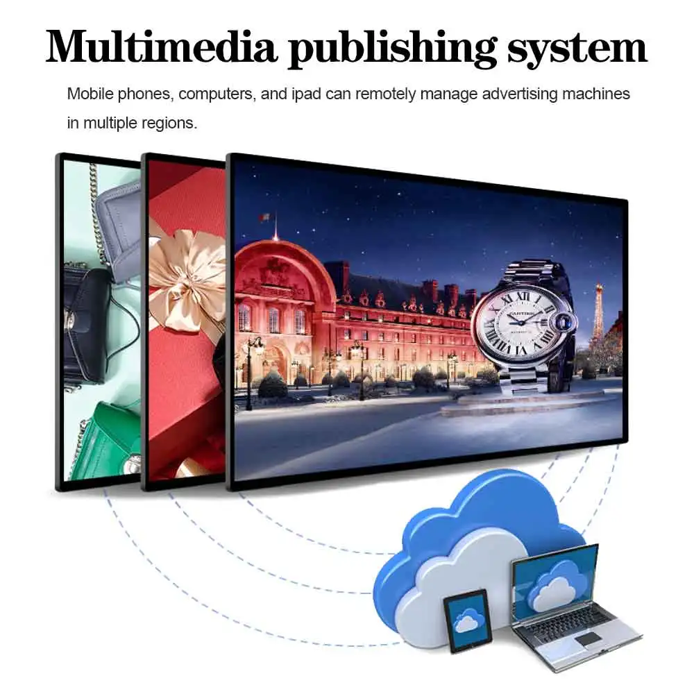 Retail Advertising Display Screen Digital Signage with Wifi Android Motherboard for Advertising Display