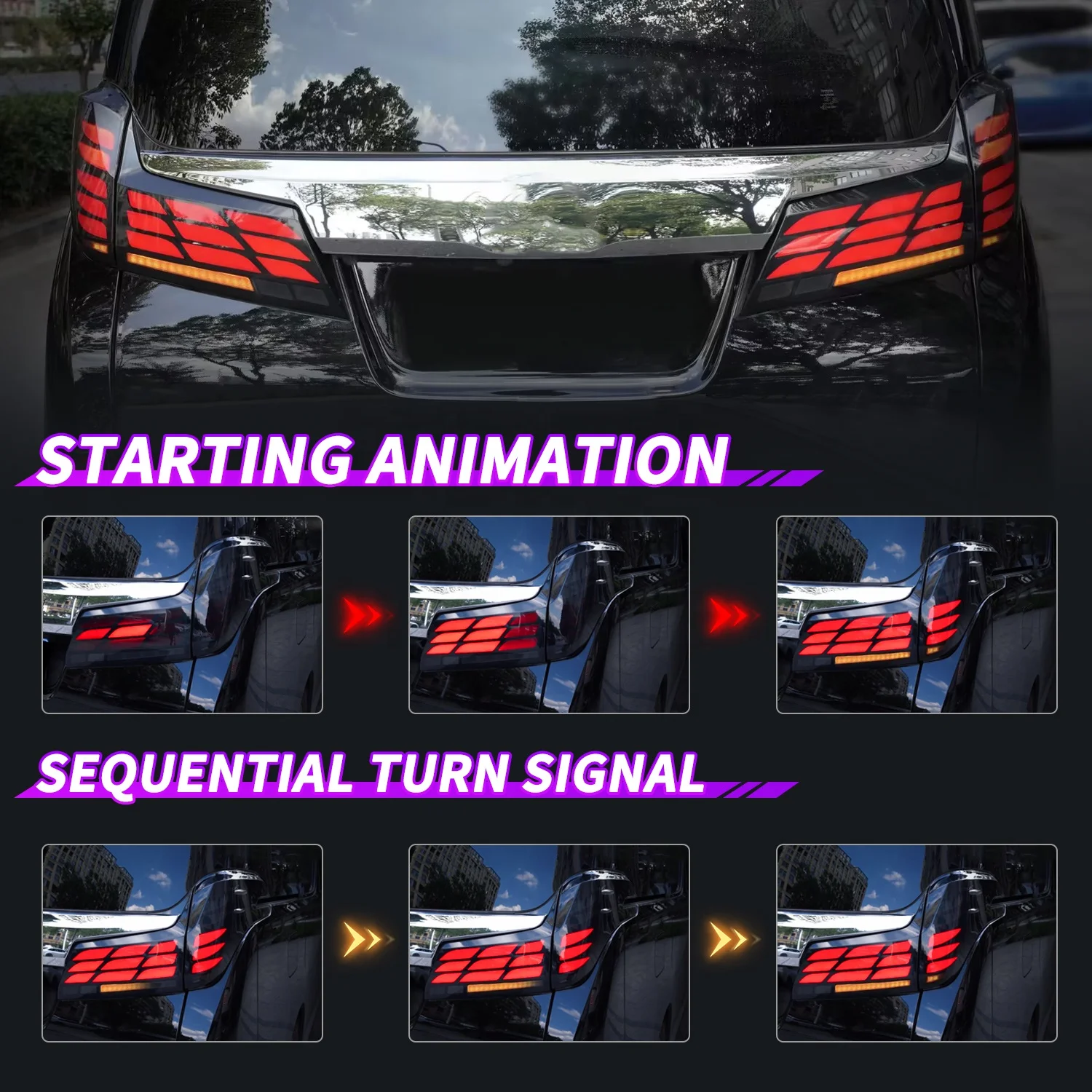 Upgrade Toyota Alphard 2015-2023 Tail Lights with Archaic Leds