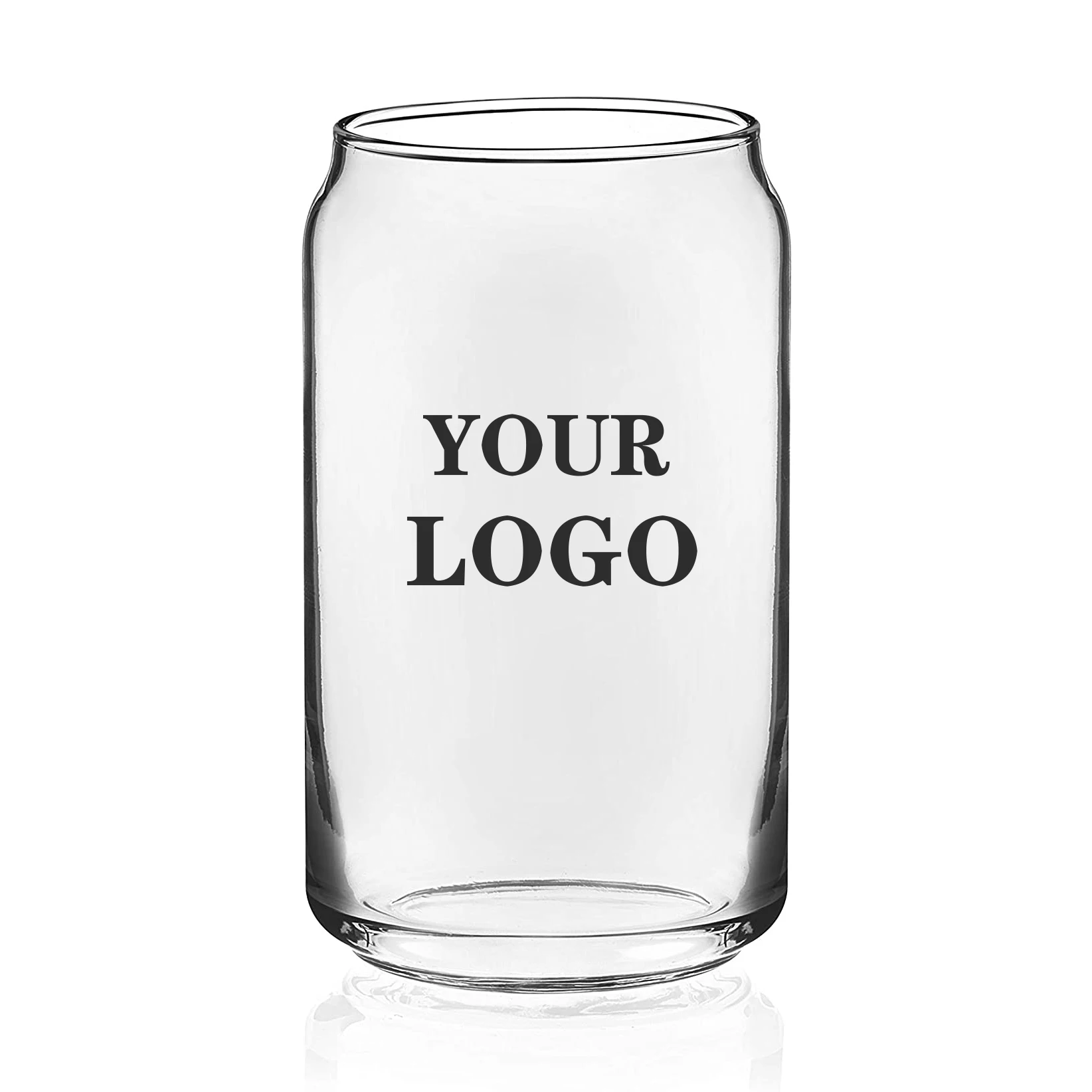 Custom Logo Printed Wholesale Elegant Shaped Drinking Glasses Clear Soda  Beer Can Glass 16oz For Any Drinks - Buy Can Glass 16oz,Soda Can,Custom Can