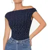Navy White Polka Dot