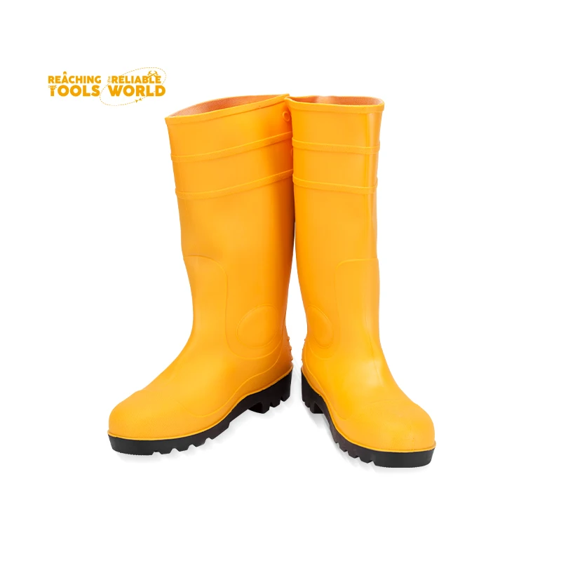 Galoéquilibrage en Pvc jaune pour hommes, chaussures de jardin à l'eau de  gelée, bottes de pluie en caoutchouc, chaussures à gomme imperméables bon 
