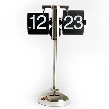 Manufacturers Supply Retractable Desktop Table Clock Home Living Room Fashion Personality Quartz Digital Pull Rod Turn Clock