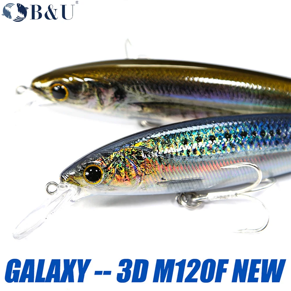 B&U JT08 Ocean Bass 3D Printed Plastic Hard Floating Spinning Saltwater & Freshwater Fishing Minnow Lure for Zander Pike Salmon B&U JT08 Ocean Bass 3D Printed Plastic Hard Floating Spinning Saltwater & Freshwater Fishing Minnow Lure for Zander Pike Salmon