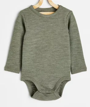 Baby Merin Wool Rib Long Sleeve Bodysuit  Sleeveless Bodysuit
