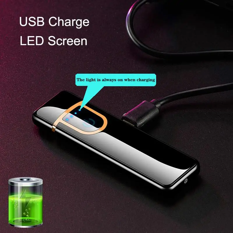 Portable Usb Touch Induction Charging Electronic Cigarette Lighters