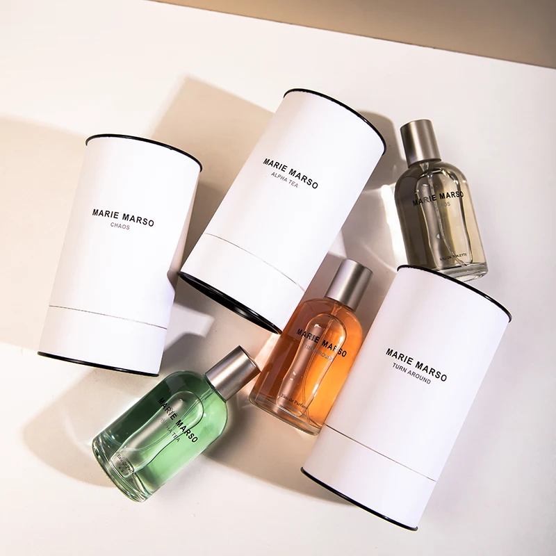 Low Moq 30ml 50ml 100ml Small Empty clear Oval Perfume Spray Bottle Glass Atomizer Perfume Set Empty Container with Box
