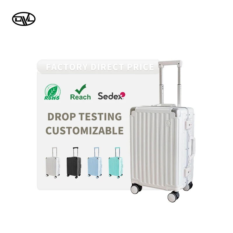Factory Wholesale PC Aluminum Frame Super Large Capacity Unisex Luggage OEM/ODM Universal Wheel Cabin Luggage Rolling Case