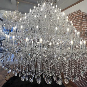 ECOJAS Luxury Design K12 Crystal Large Maria Chandelier for Hotel Villa Wedding Hotel Vintage Pendent Lamp