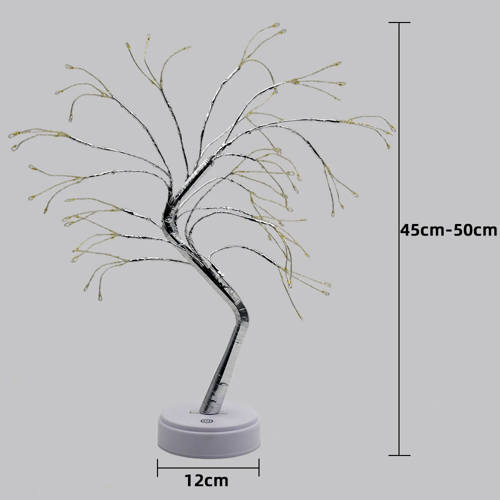 108 LED light string 3AA battery touch twinkle tree light for room Christmas decor USB RGB warm white table lamp night light