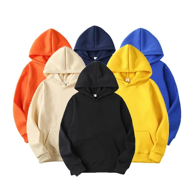 Blank high weight Men's Hoodies New Spring Autumn Casual Hoodies Sweatshirts Men's Top Solid Color Hoodies male clothing for men