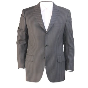 Lapel Design Excellent Drape Three-dimensional Business Suit Men's Vertical Striped Suit