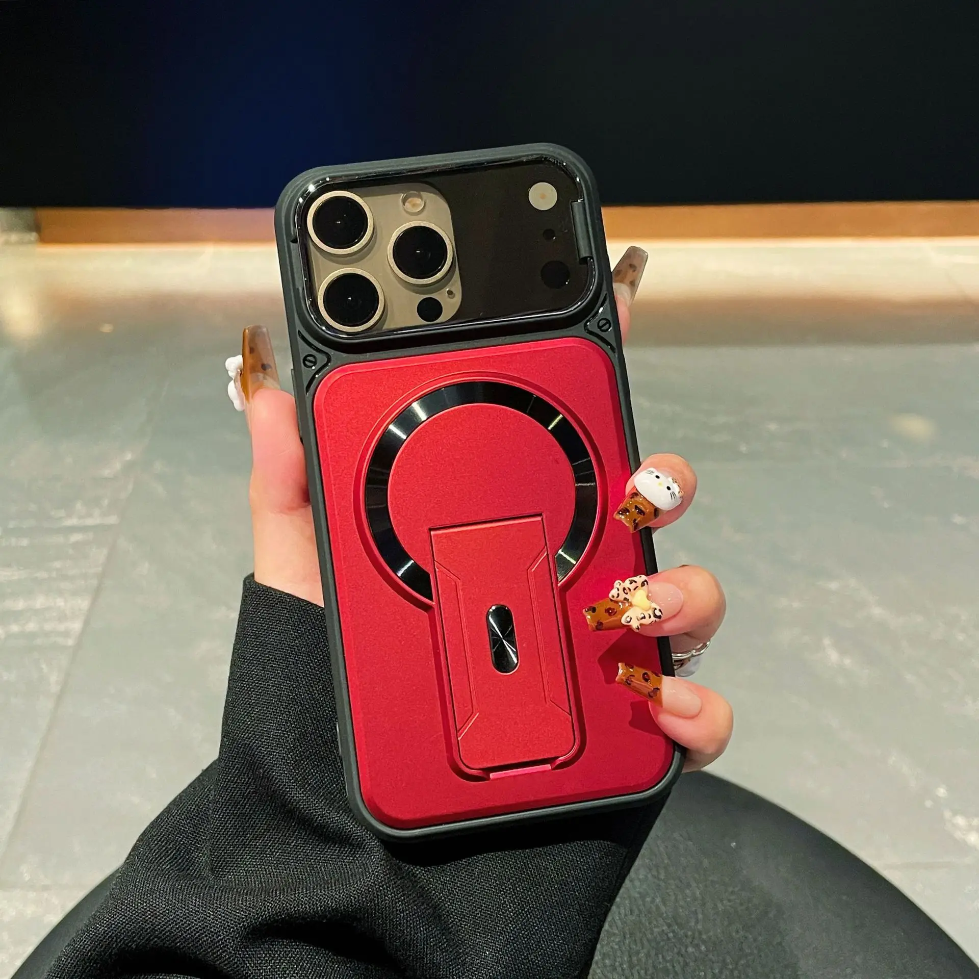 Camera Lens Protect Anti Shock Mobile Phone Case for Iphone 17 Pro Max Flip Camera Kickstand Cover