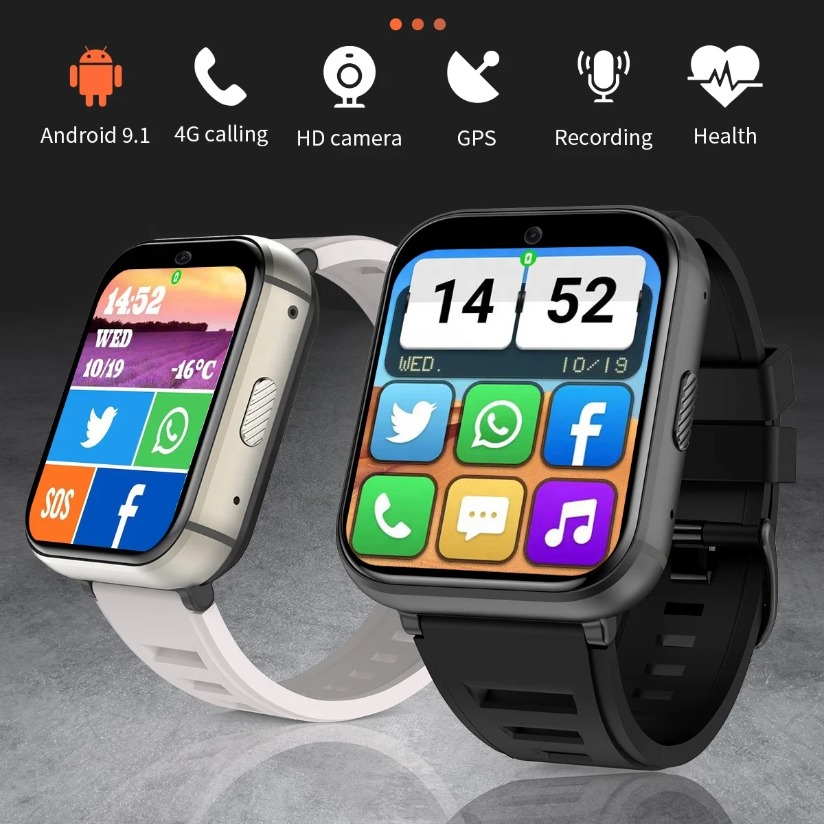 Q668 4G LTE Smart Watch with Video Call 4GB+64GB Android