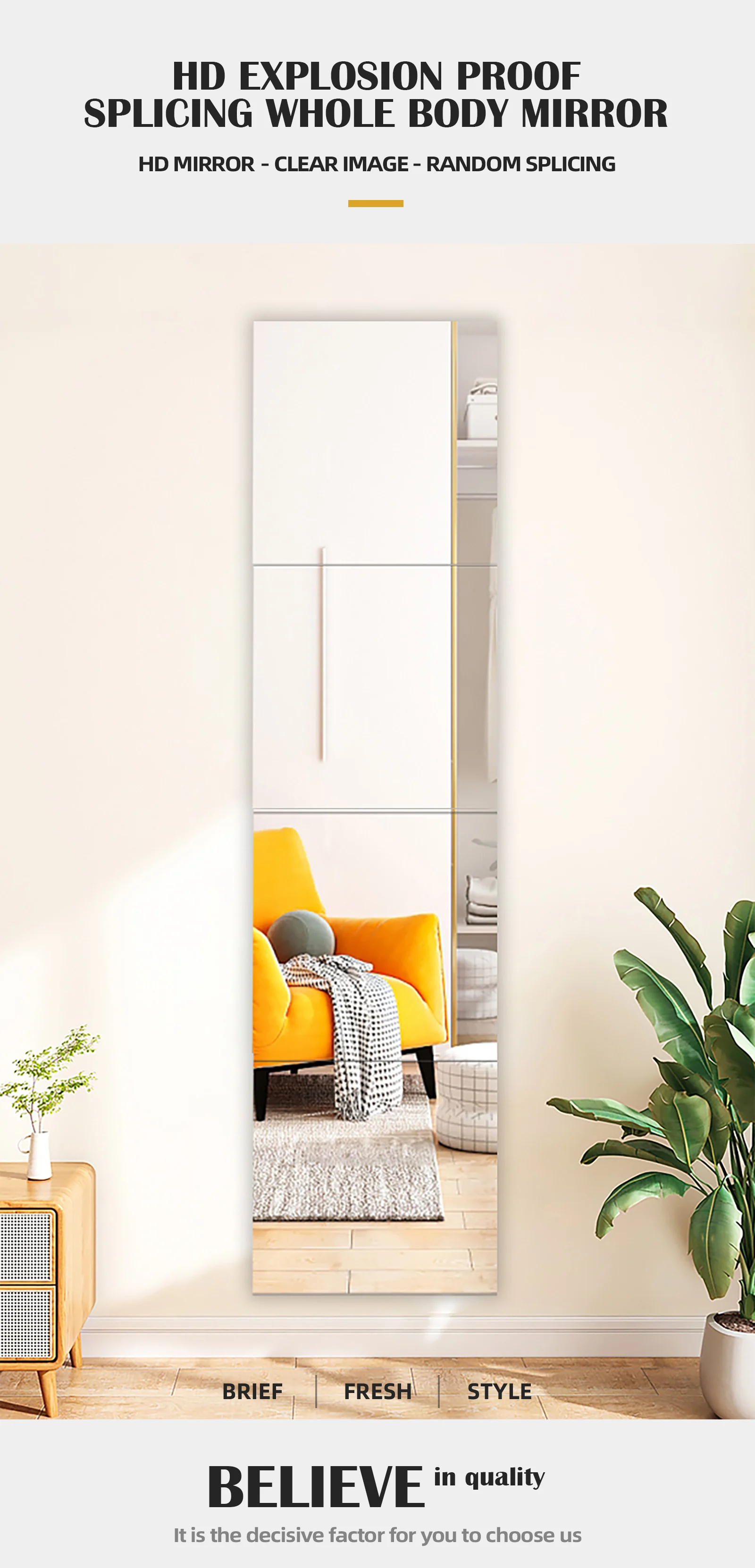 product modern frameless square small sticky wall diy projects mirror self adhesive mirror mosaic decor mirrors for living room college317-1