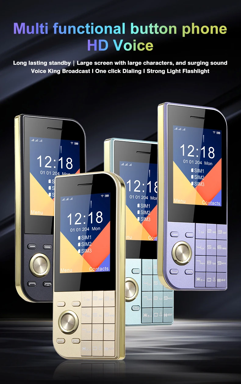 2025 New Feature Phone 3 SIM 2.8 Inch for nokia 7610 Senior Phone Keypad Big Button Senior Phone Global Version OEM ODM