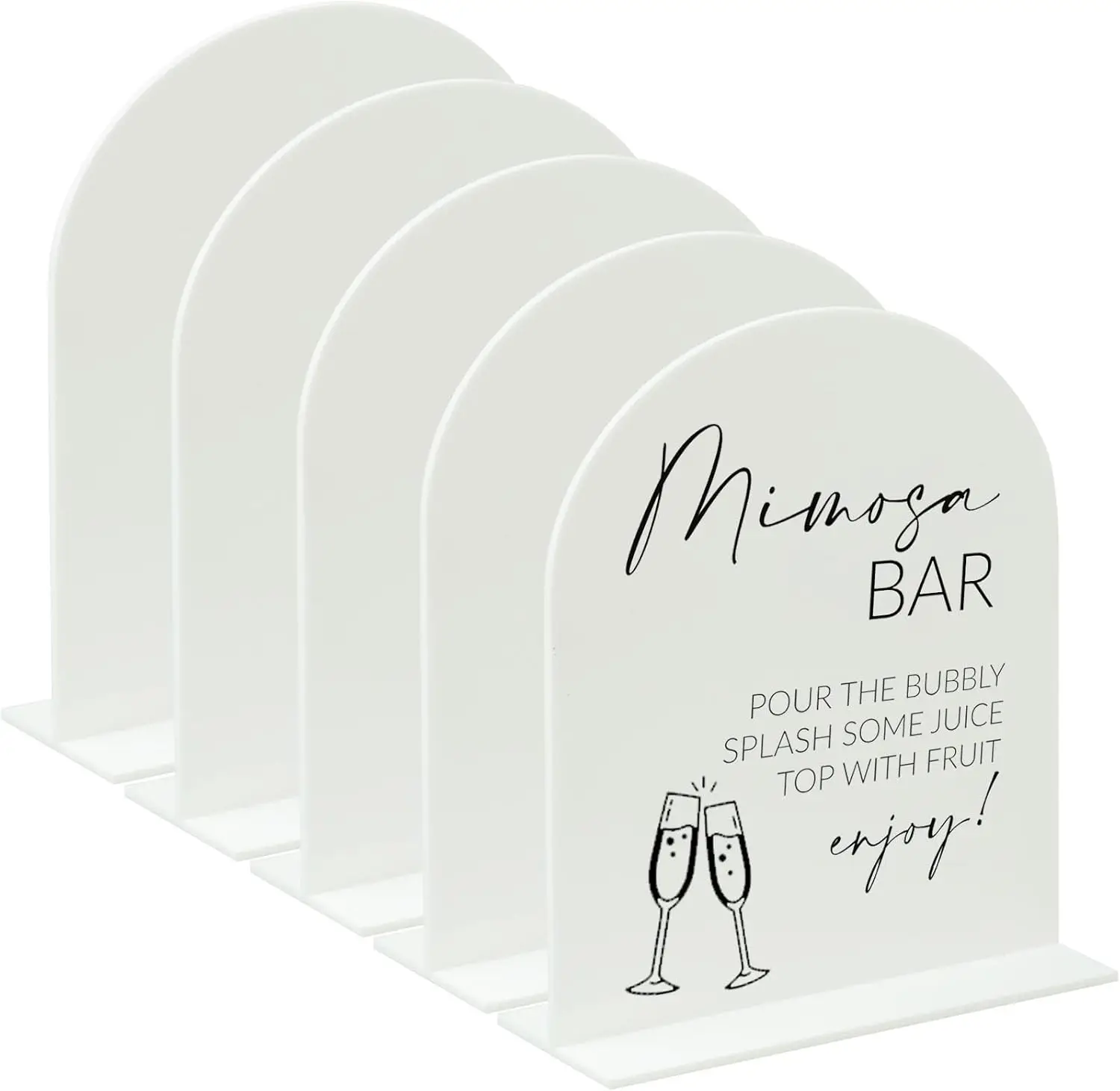 Chunful DIY Acryl Tischnummern – 20 Stück Mit Halter, 10,2 X 15,2 Cm, Blank Für Hochzeit & Event