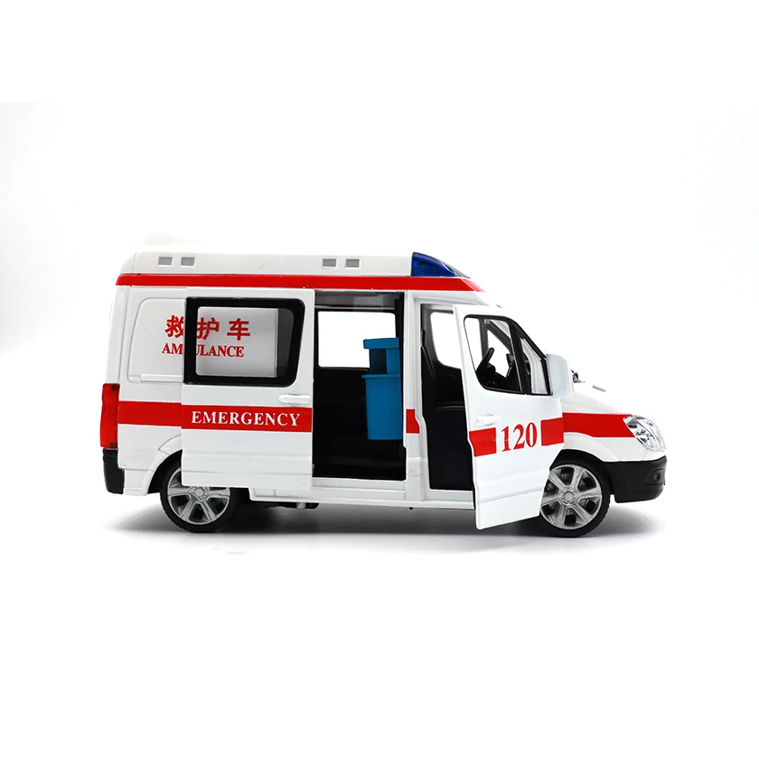 Factory Price 1:32 Ambulance Model Die Cast Toy Cars Custom Toy Cars for Kids