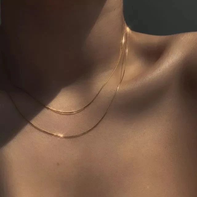 thin snake gold chain