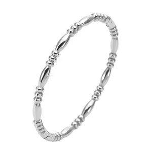 Stainless Steel Women's High-End Versatile Bangle Jewelry Geometric Design Trendy Style Multi-Plated Finish Non-Fading