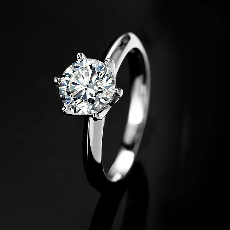 Carat Moissanite Ring in 18K White Gold Perfect for Engagement