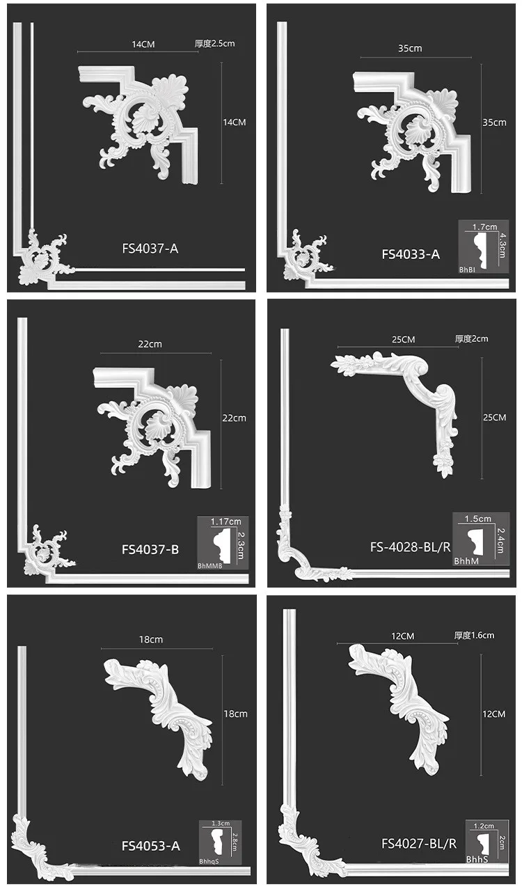 High Quality PU Corner Angle Mouldings for Wall and Ceiling Decoration ...